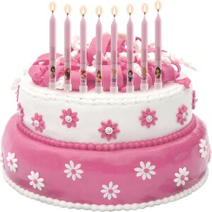 Kakkukynttilä Prinsessa 8 kpl/pkt 9 cm