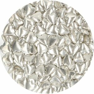 FunCakes koristerae sydän metallinhohtohopea 80 g