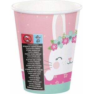 Birthday bunny pahvimuki 8 kpl/pkt