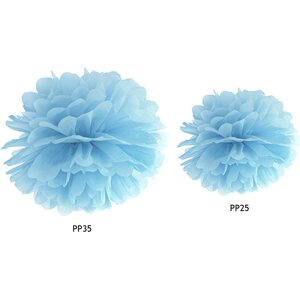Tissue paper Pompom, light misty blue, 35cm .