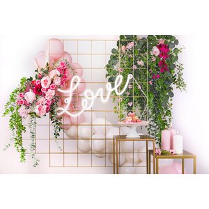 Neon LED-valo Love valkoinen 61 x 27,4 cm