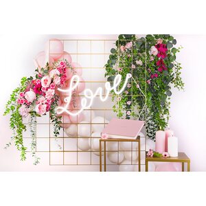 Neon LED-valo Love valkoinen 61 x 27,4 cm