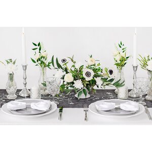 Printed Organza, black, 0.36 x 9m