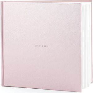 Vieraskirja vaaleanpunainen 20,5 x 20,5 cm 60 sivua