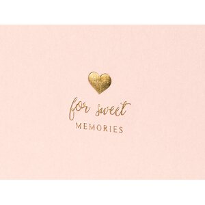 Vieraskirja for sweet memories 20,5 x 20,5 cm puuteriroosa 22 sivua
