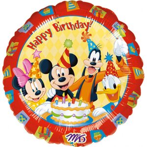 Mikki Hiiri Happy Birthday tavallinen foliopallo