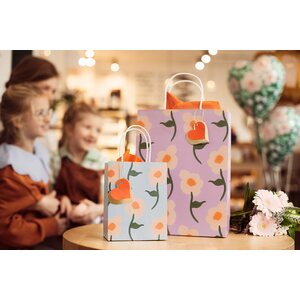 Lahjakassi kukkaiskuvio 10 x 24 x 32 cm