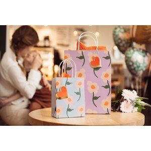 Lahjakassi kukkaiskuvio 10 x 24 x 32 cm