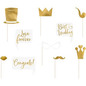 Wedding photo props, mix: 1pkt/10pc.