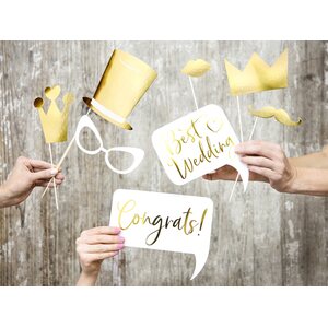 Wedding photo props, mix: 1pkt/10pc.