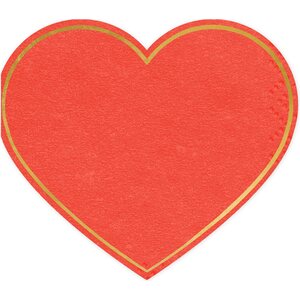 Muotoservetti punainen sydän 14,3 x 12,5 cm