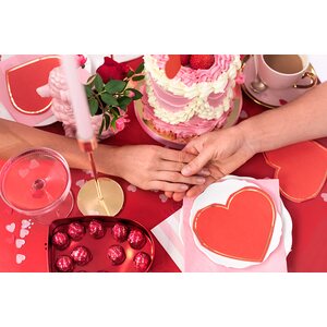Napkins Heart, red, 14.3x12.5 cm