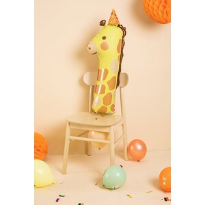 Foil balloon Number 1 - Giraffe, 42x90 cm, mix
