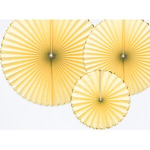 Decorative Rosettes Yummy, light yellow 1pkt/3pc.