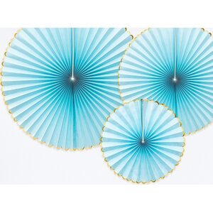 Decorative Rosettes Yummy, light blue 1pkt/3pc.