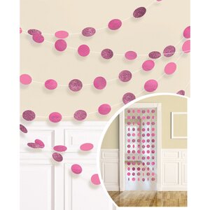 Köynnöskoristeet glitterillä pinkki 6 kpl/pkt