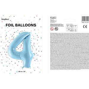 Numerofolio 4, vaaleansininen 86 cm