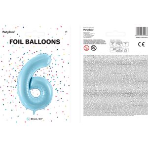 Numerofolio 6, vaaleansininen 86 cm