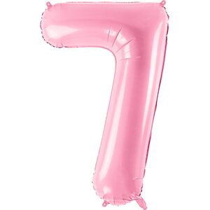Numerofolio 7, vaaleanpunainen 86 cm
