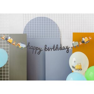 Työmaa Happy Birthday kirjainköynnös 2 m