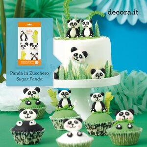 Decora 8 PANDA SUGAR DECORATIONS