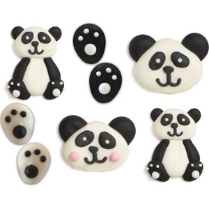 Decora 8 PANDA SUGAR DECORATIONS