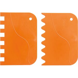Decora PLASTIC WAVY AND SCALLOPED SCRAPER 12 X 8,3 CM SET OF 2