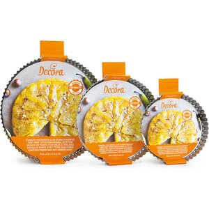 Decora NON-STICK TART PAN Ø 25 X 3,5 H CM REMOVABLE BOTTOM NEW