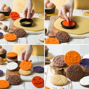 Decora 3 PCS SET HALLOWEE PLASTIC COOKIE CUTTER AND MARKERS