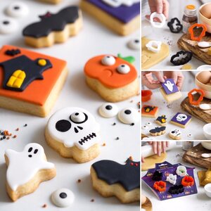Decora 6 HALLOWEEN MINI PLASTIC COOKE CUTTERS 3/5 X H 2,2 CM
