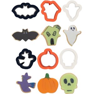 Decora 6 HALLOWEEN MINI PLASTIC COOKE CUTTERS 3/5 X H 2,2 CM
