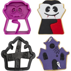 Decora keksimuotti vampyyri muovia 6/8 x 2,2 cm 2 kpl/pkt