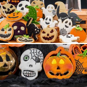 Decora keksimuotti pääkallo ja kurpitsa halloween 2 kpl/pkt