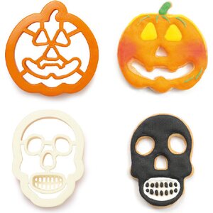 Decora keksimuotti pääkallo ja kurpitsa halloween 2 kpl/pkt