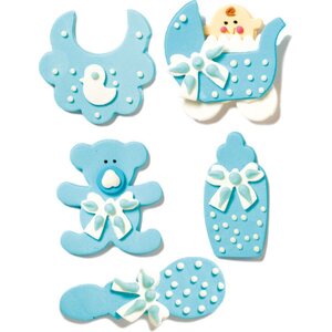 Decora 5 SUGAR DECORATION BABY NURSERY BLU-SKY