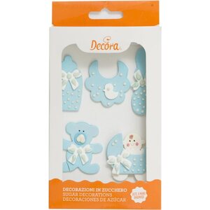 Decora 5 SUGAR DECORATION BABY NURSERY BLU-SKY