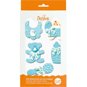 Decora 5 SUGAR DECORATION BABY NURSERY BLU-SKY