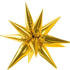 3D-muotofoliopallo Tähti, 70 cm, kulta