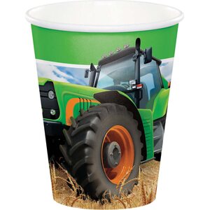 Tractor Time Paper Cups