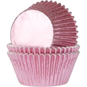 House Of Marie Mini Baking Cups Foil Baby Pink pk/36