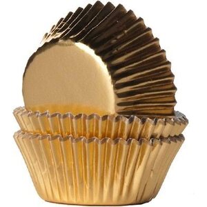 House Of Marie Mini Baking Cups Foil Gold pk/36
