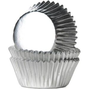 House Of Marie Mini Baking Cups Foil Silver pk/36
