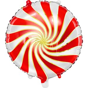 Tavallinen foliopallo karamelli, 35 cm, punainen