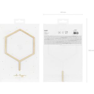 Puinen koriste hexagon 24 cm