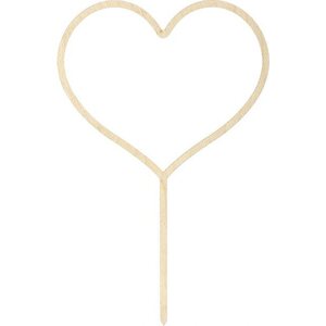 PartyDeco Wooden Cake Topper Heart 23 cm