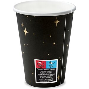 Cups, black, 260 ml: 1pkt/6pc.