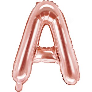 Foil Balloon Letter ''A'', 35 cm, rose gold