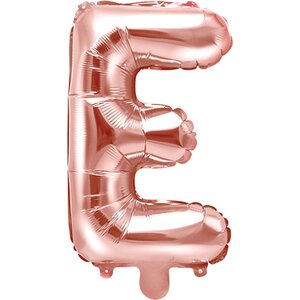 Foil Balloon Letter ''E'', 35 cm, rose gold