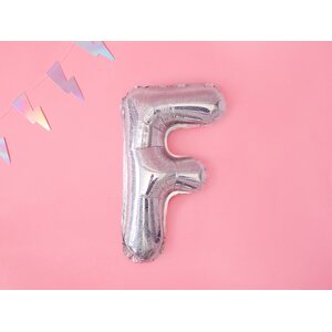 Foil Balloon Letter ''F'', 35 cm, holographic