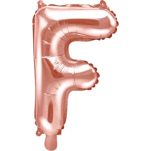 Foil Balloon Letter ''F'', 35 cm, rose gold